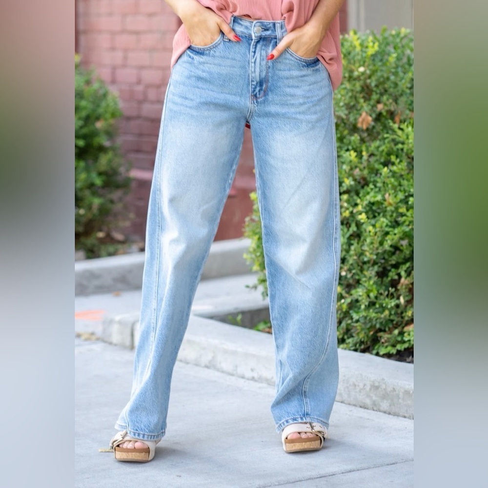 Judy Blue Wilhelmina High Waist Rigid Magic Straight Jeans Baggy- 15/32 - Picture 2 of 15